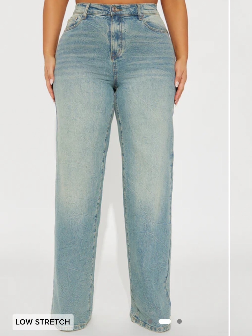 Fashion Nova Light Blue Vintage Baggy Jeans - Picture 2 of 5
